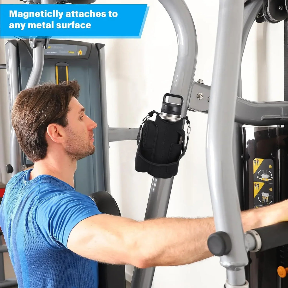 MagGrip magnetic gym bottle holder detail view